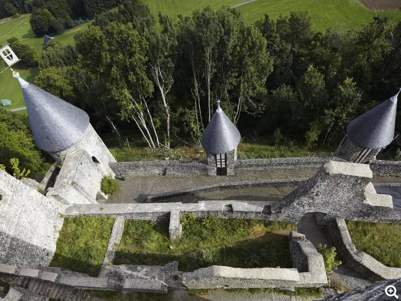 Luftaufnahme der Burg