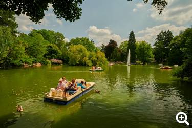 Bootsfahrt auf dem Teich