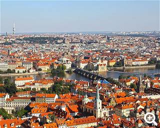 Blick von der Prager Burg (Hradshin) auf die Karlsbrücke