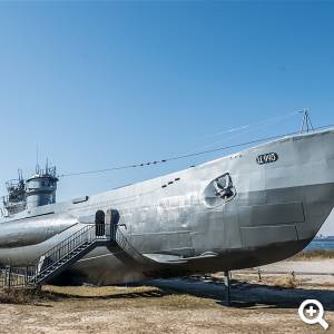 Das Technische Museum U 995 am Strand von Laboe.